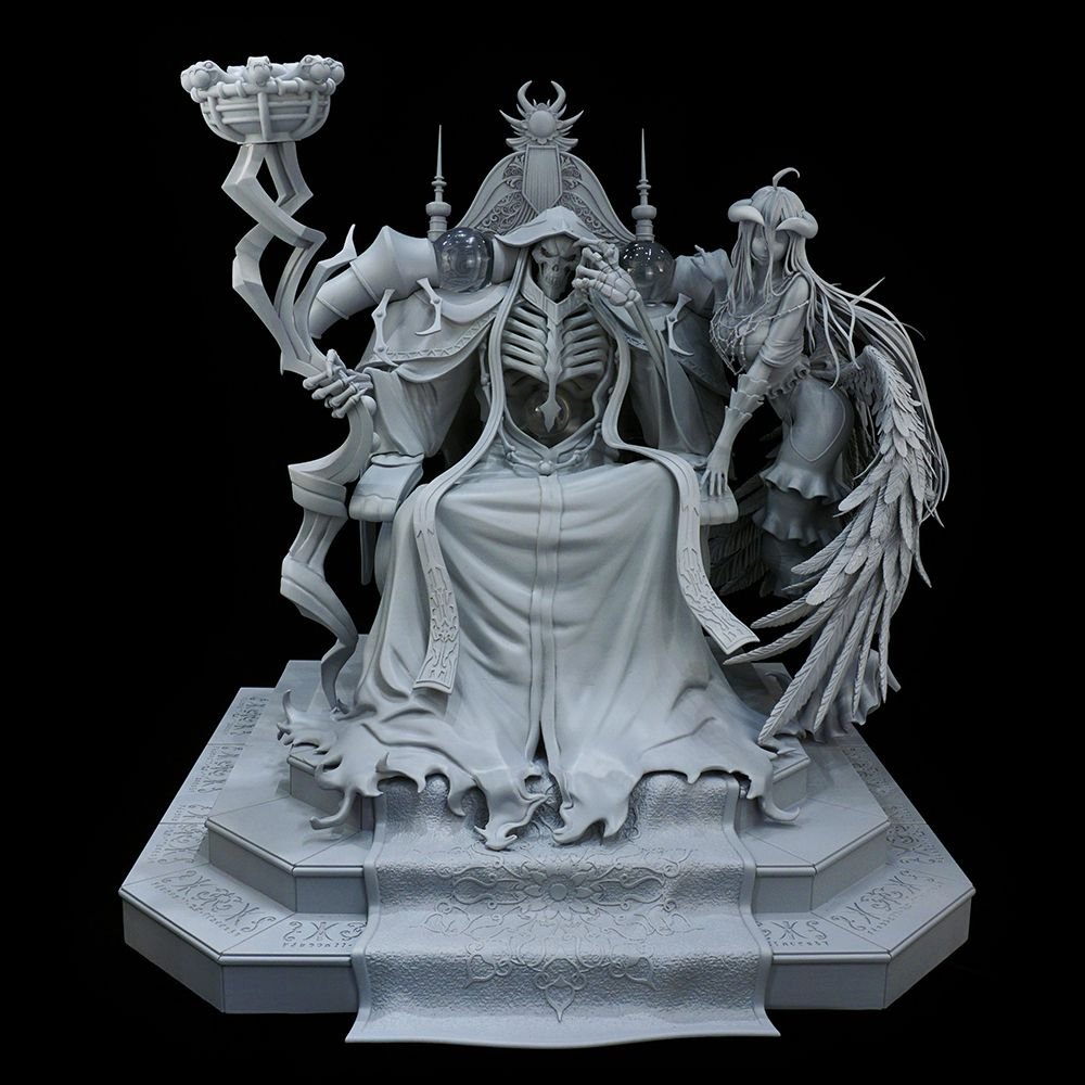 Ainz Ooal Gown y Albedo - Figuras Wonder Festival 2021 [Winter] y WonHobby32 - Hanami Dango