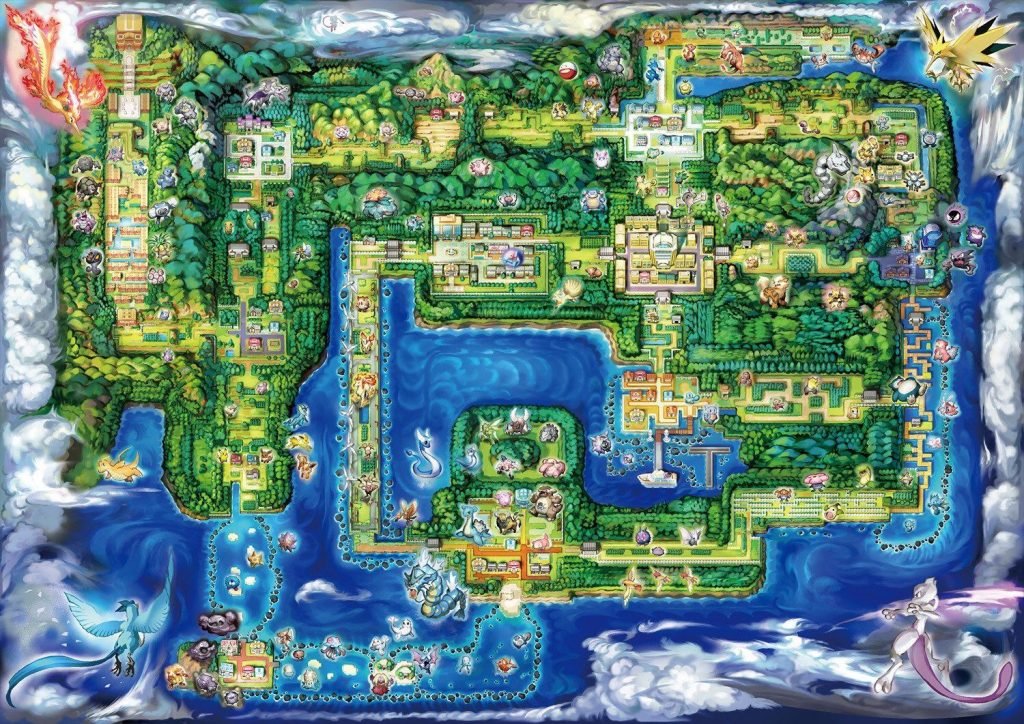 Pokémon - Mapa Kanto - Hanami Dango